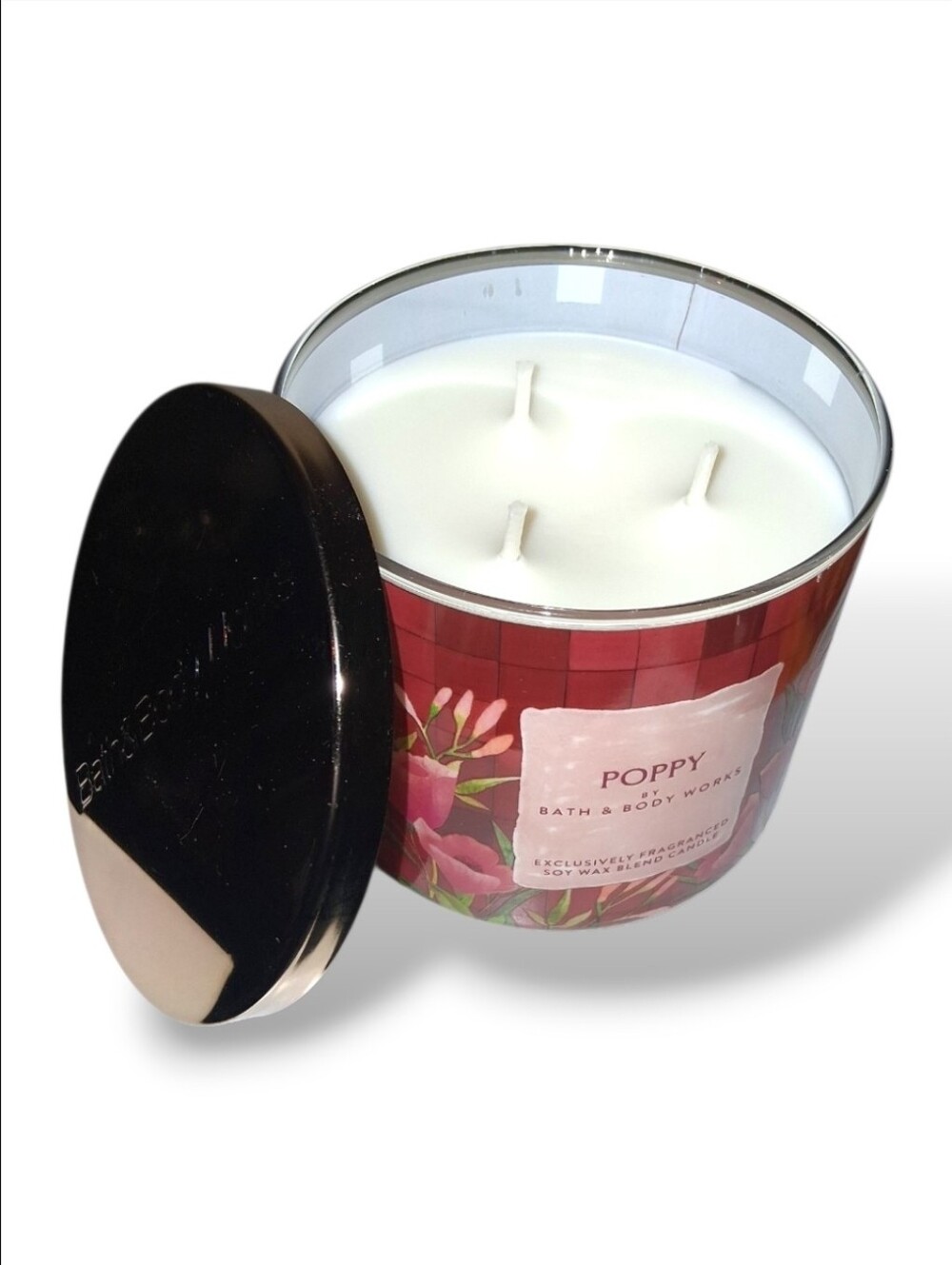 Bath & Body Works Poppy Floral Candle - Red and Pink